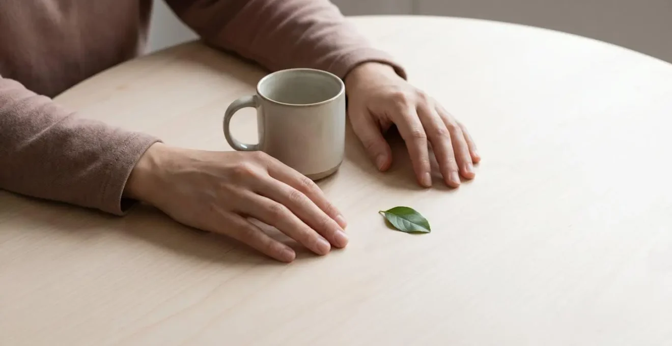 Deux mains protectrices posées sur une carte vitale et un carnet de santé sur table en bois, symbolisant l